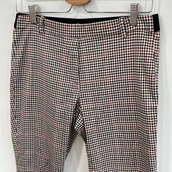 H&M brown & red checkered pull on ankle pants US 8 - Picture 3 of 7